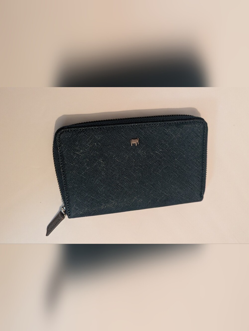 Elephant Logo Teal Zip Around Wallet 6.5" X 4"